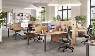 Bureau Bench 2 Personnes Tempo | Top Access Central (Goulotte non incluse)