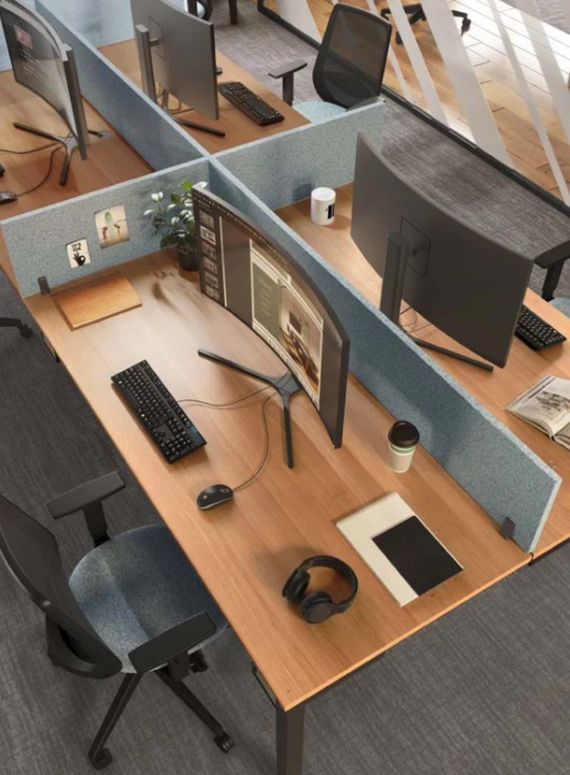 Bureau Bench 2 Personnes Tempo | Top Access Central (Goulotte non incluse)