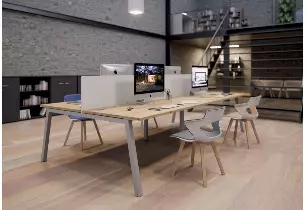 Bureau Bench 4 pers ATMOSPHERIC - Profondeur 80 cm