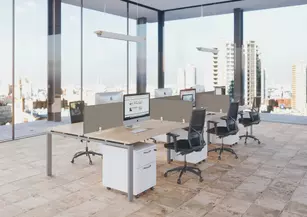 Bureau Bench 4 pers. Indus Prof.80 cm