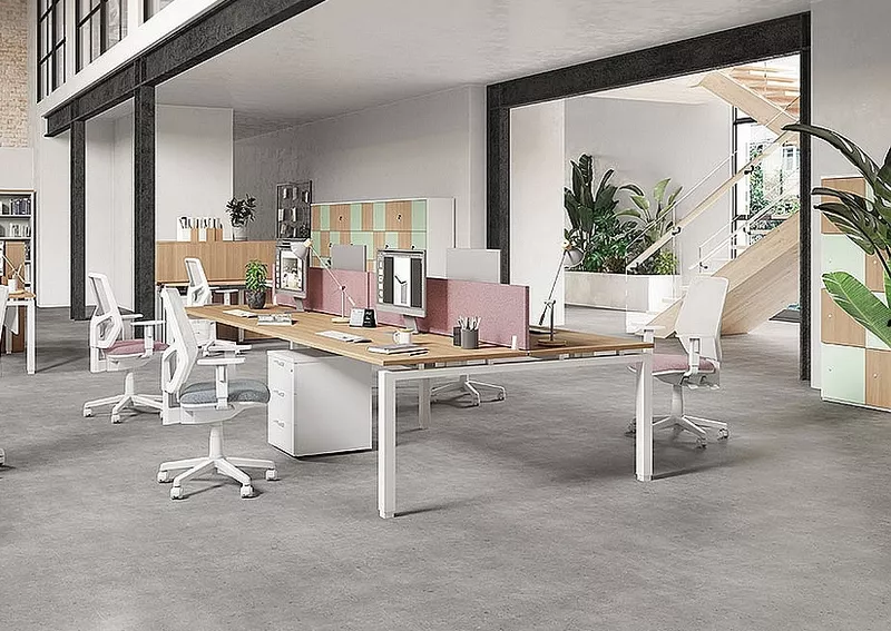 Bureau Bench 4 Personnes Alto &ndash; Espace Collaboratif Modulable et Robuste