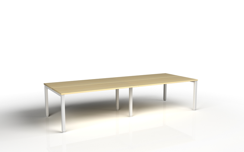 Bureau Bench 4 Personnes Tempo - Poste de Travail Collaboratif Open-Space