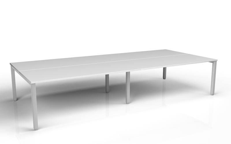 Bureau Bench 4 Personnes Tempo - Poste de Travail Collaboratif Open-Space