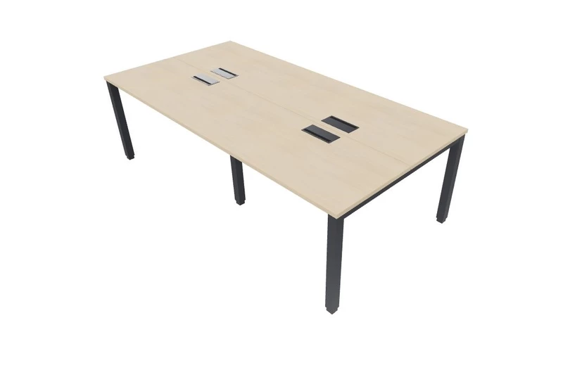 Bureau Bench 4 Personnes Tempo | Top Access Central Int&eacute;gr&eacute; (Goulotte non incluse)