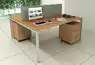 Bureau Bench Budget complet 2 postes + Cloisonnette - Livraison Express - Prof. 80