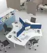 Bureau Bench TIMMOS pour 3 personnes - stratifié antibactérien