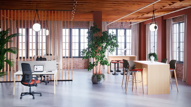 Table haute de coworking Share