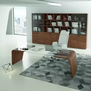 Bureau de direction en verre Temple