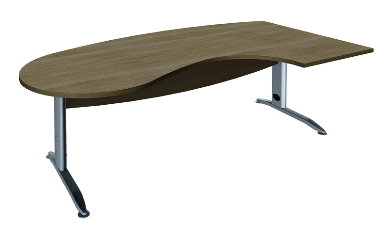 Bureau de direction Manager Idra - Plan arrondi avec retour