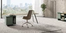 Bureau de direction SHAPE sur meuble de rangement