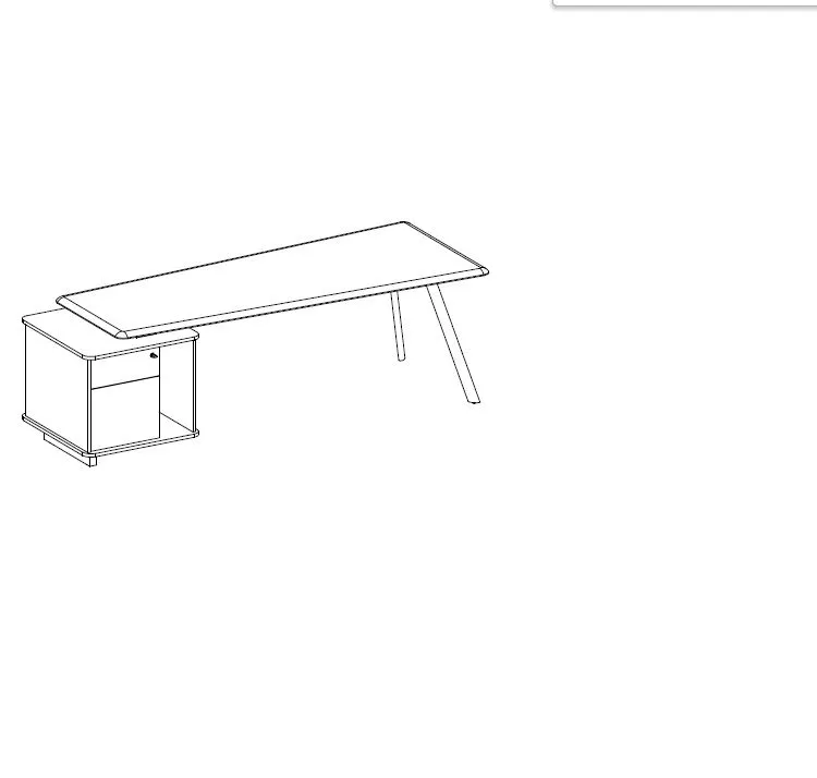 Bureau de direction SHAPE sur meuble de rangement