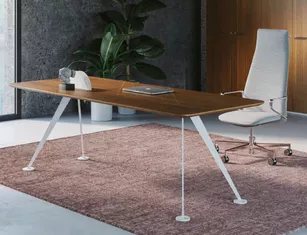 Bureau de Direction Spoke – Design Premium en Placage Bois