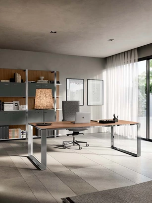 Bureau de direction Xantia pieds fermés chrome