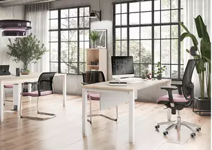 Bureau bench Tempo 1 personne avec top access- P80 cm