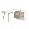 Bureau Design Moderne Nature Wood avec Rangement Pro