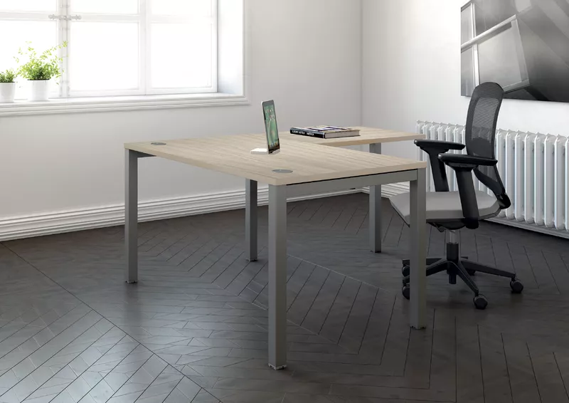 Bureau individuel Astral Profondeur 80 cm - Passe cable