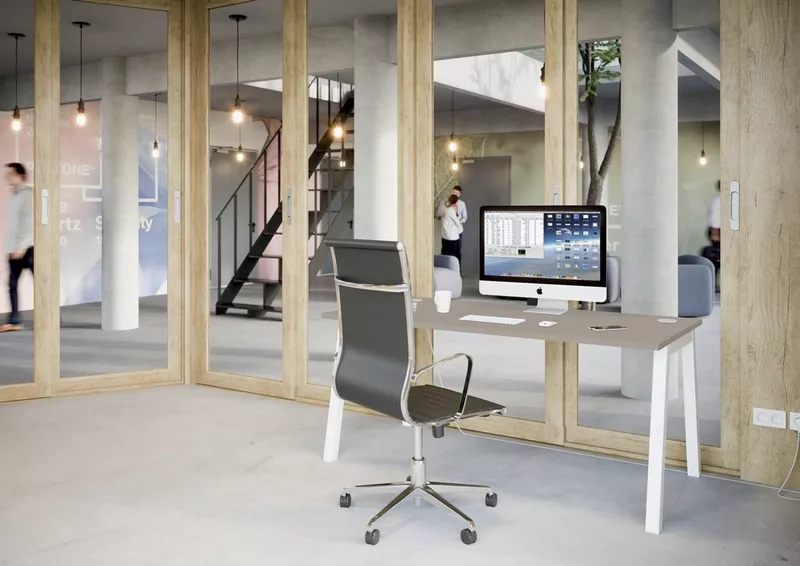 Bureau Individuel ATMOSPHERIC Profondeur 80 cm - Passe cable