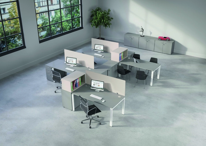 Bureau individuel Indus Profondeur 80 cm - Passe cable