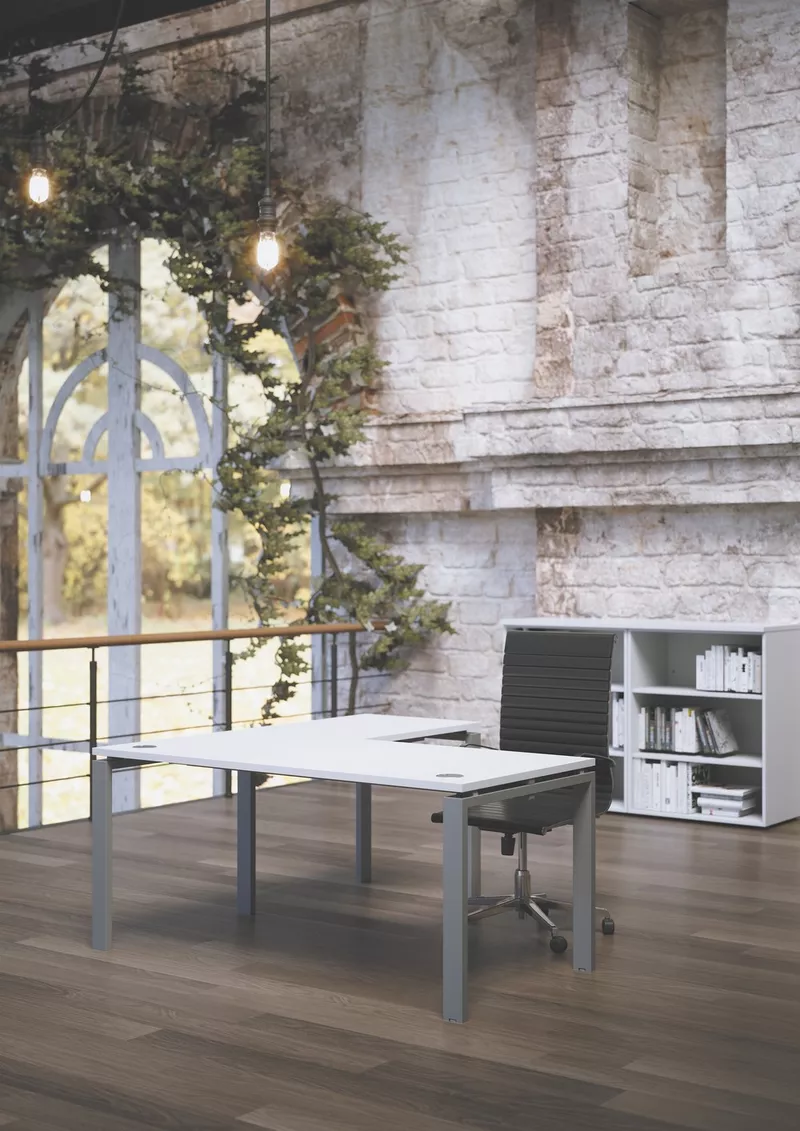 Bureau individuel Indus Profondeur 80 cm - Passe cable