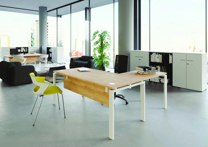 Bureau individuel Indus Profondeur 80 cm - Passe cable