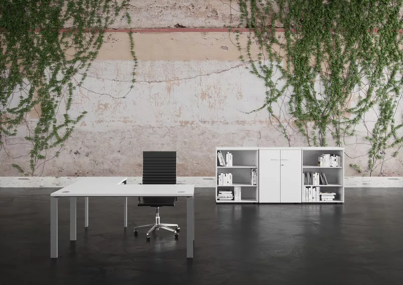 Bureau individuel Indus Profondeur 80 cm - Passe cable