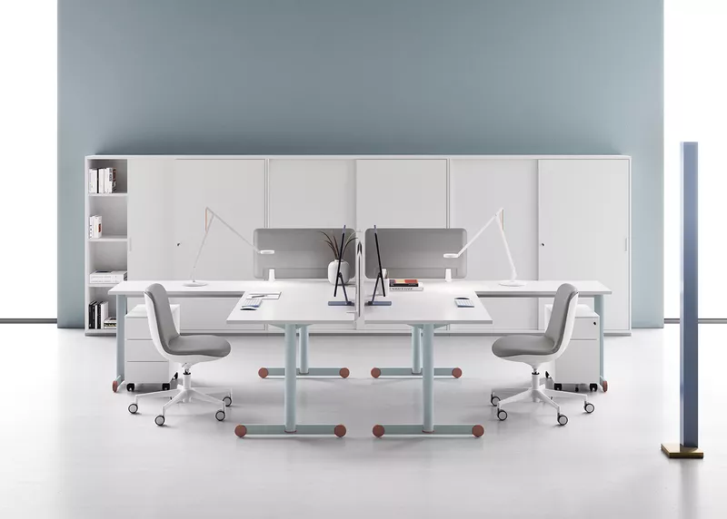 Bureau Individuel TOKYO – Plateau Professionnel et Piètement Métallique