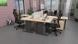 Bureau SENA avec retour pied L
