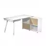 Bureau Design Moderne Nature Métal avec Rangement Pro