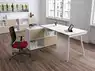 Bureau Design Moderne Nature Métal avec Rangement Pro