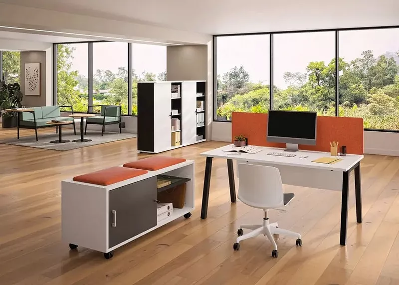 Bureau droit professionnel ATMOSPHERIC - Profondeur 70 cm - Fabrication Fran&ccedil;aise