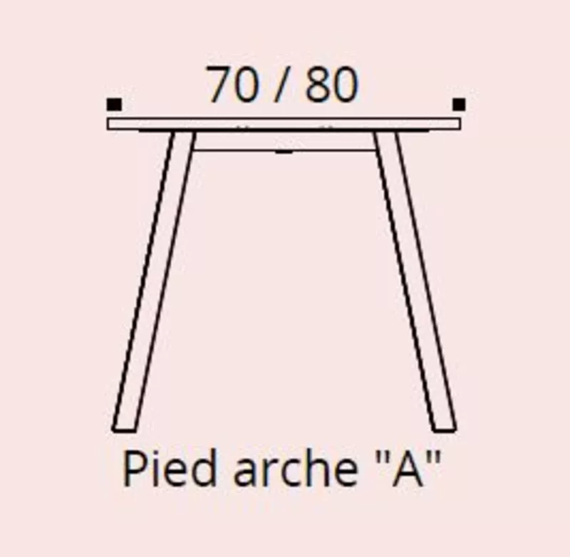 Bureau individuel ATMOSPHERIC Profondeur 70 cm