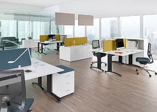 Bureau individuel Elise+ avec passage de câbles