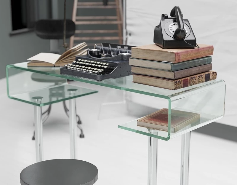 Bureau individuel en verre Oxford