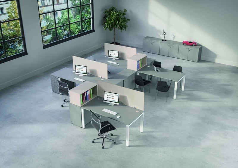 Bureau individuel Indus Profondeur 70 cm - passe cable