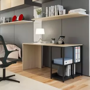 Bureau Télétravail CHEZ MOI L140 cm – Ergonomie Pro & Design Home Office