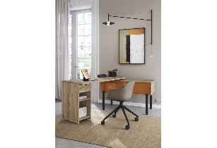DESK HOME OFFICE avec plateau giratoire à 360 °