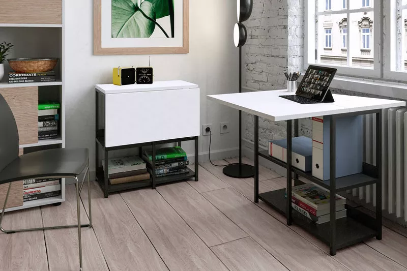 Bureau Rabattable CONFORT - Télétravail Gain de Place et Compact