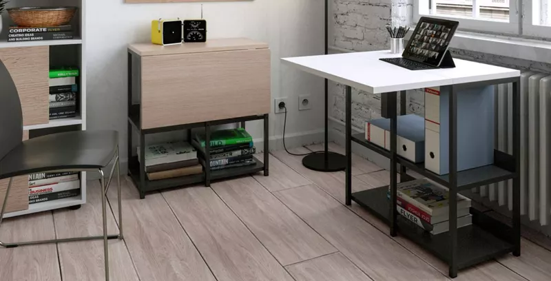 Bureau Rabattable CONFORT - Télétravail Gain de Place et Compact