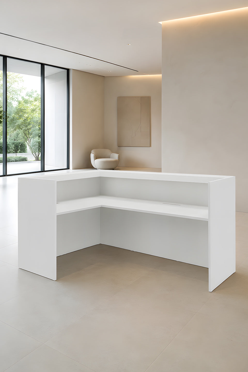 Banque d'Accueil en L Design Vogue Frezza