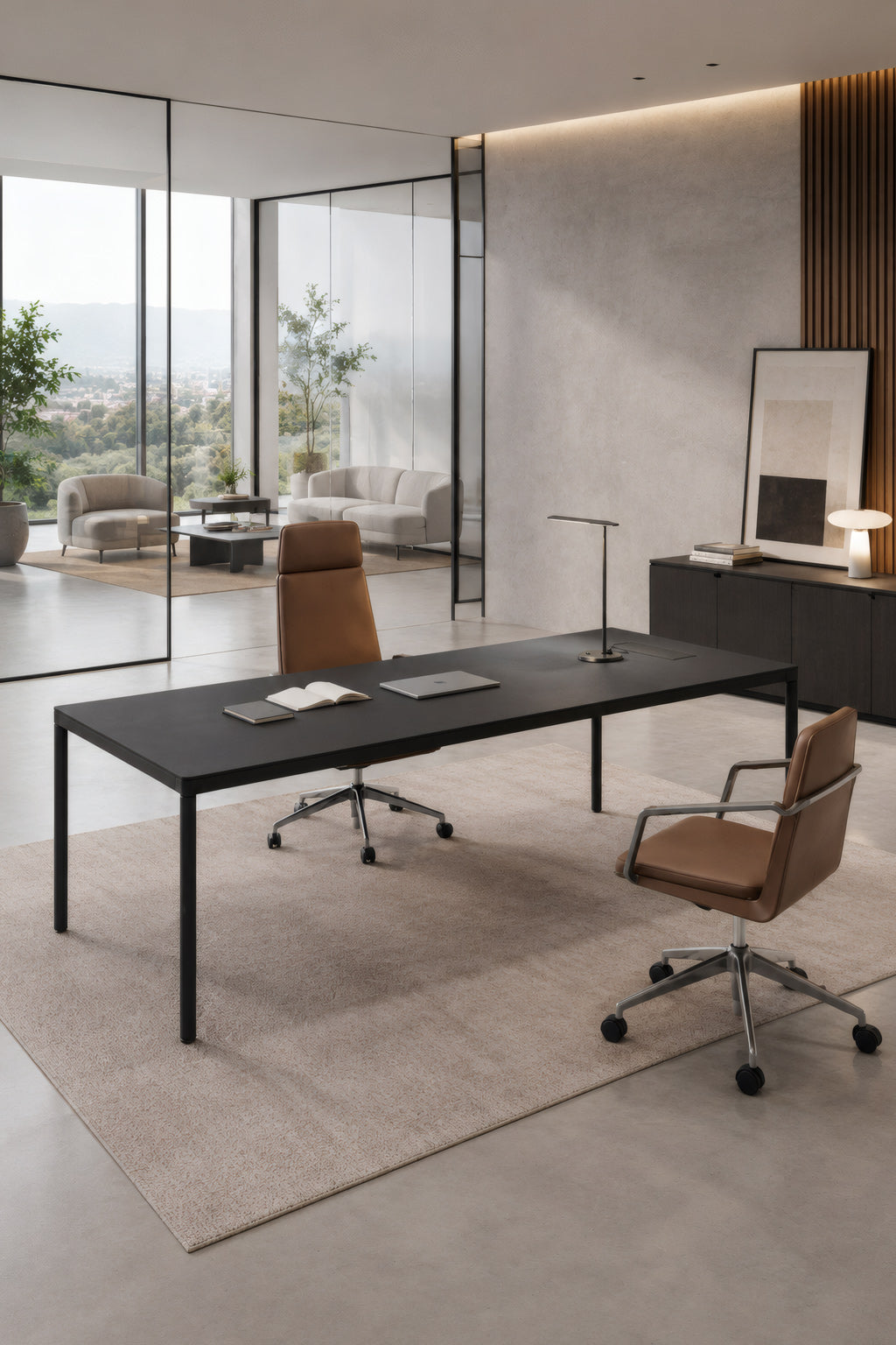 Bureau de direction Black Design 200x100