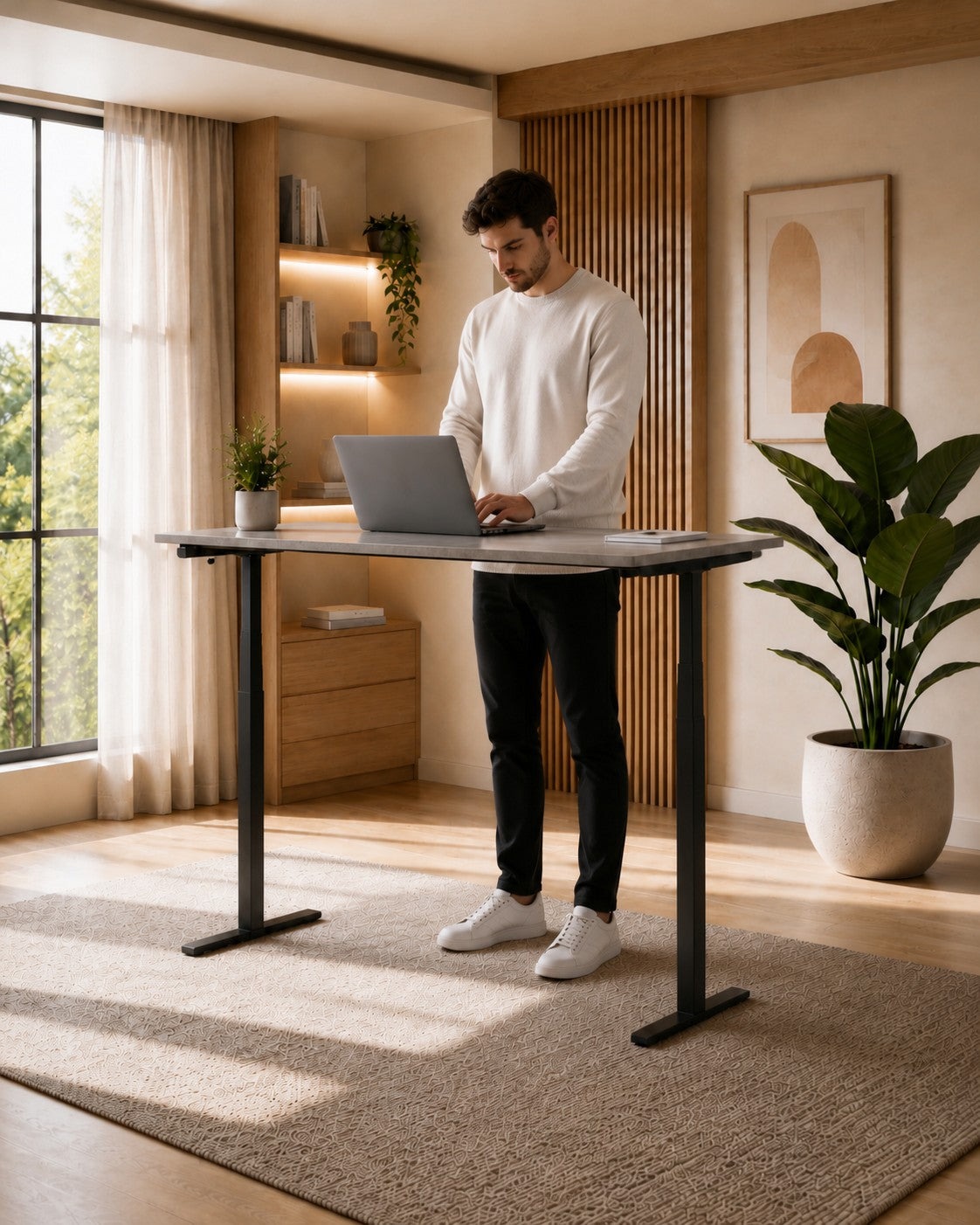 Bureau assis-debout électrique Pop Ad - 3 mémoires