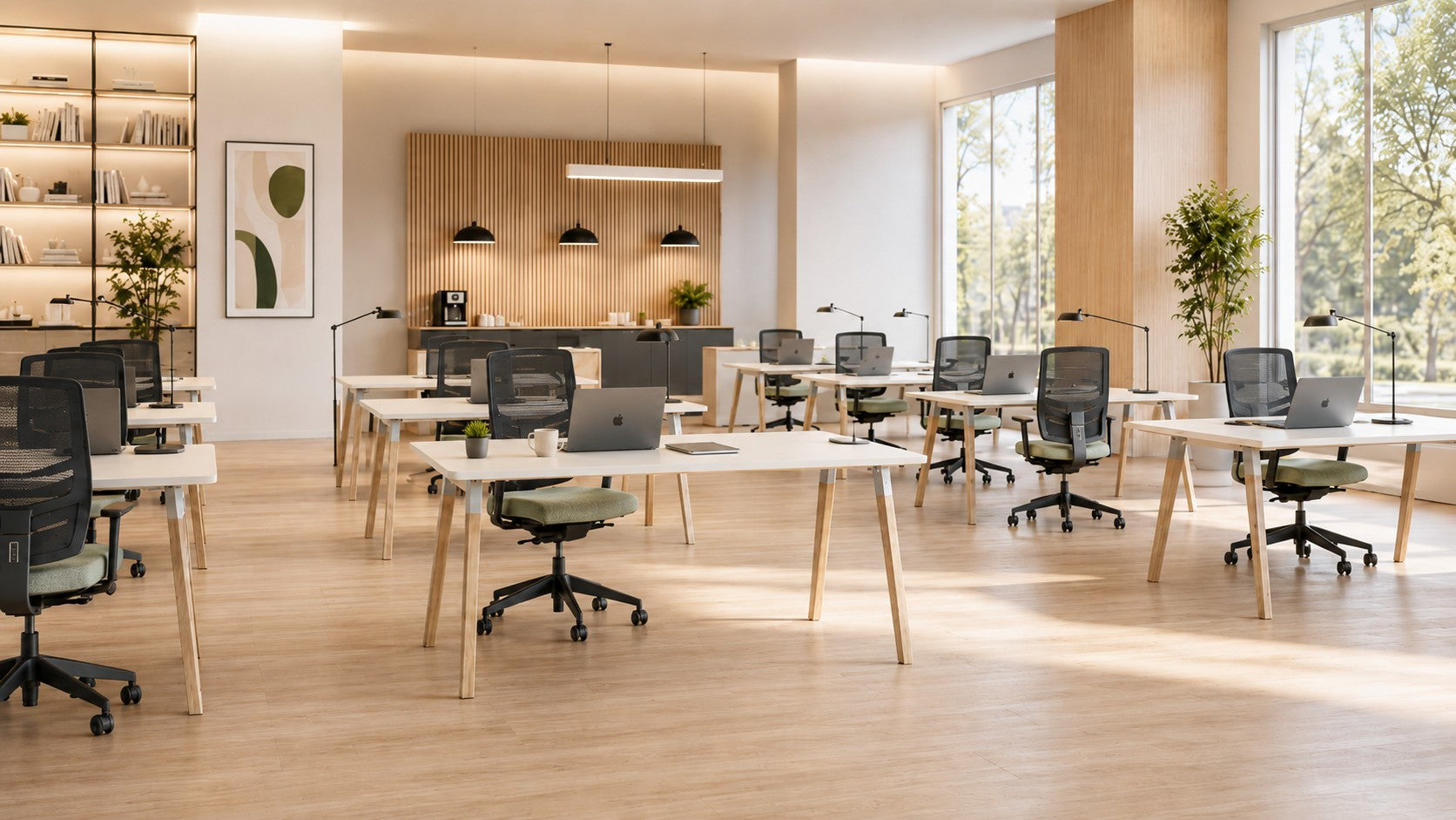 Bureau individuel POP WOODY : bureau droit design bois et métal