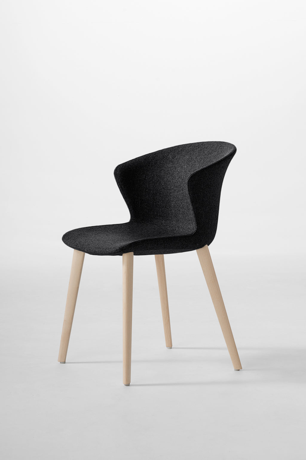 Chaise rembourrée Kicca Plus - Pieds bois