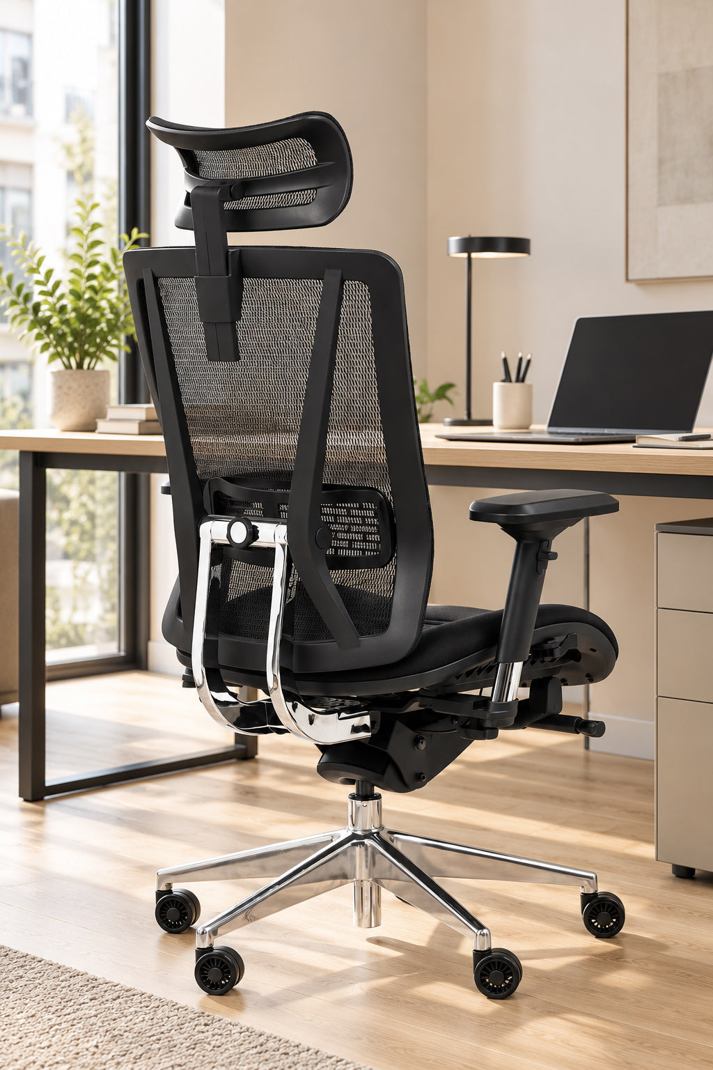 Fauteuil ergonomique VASEAT tissu noir - usage intensif – vue 2