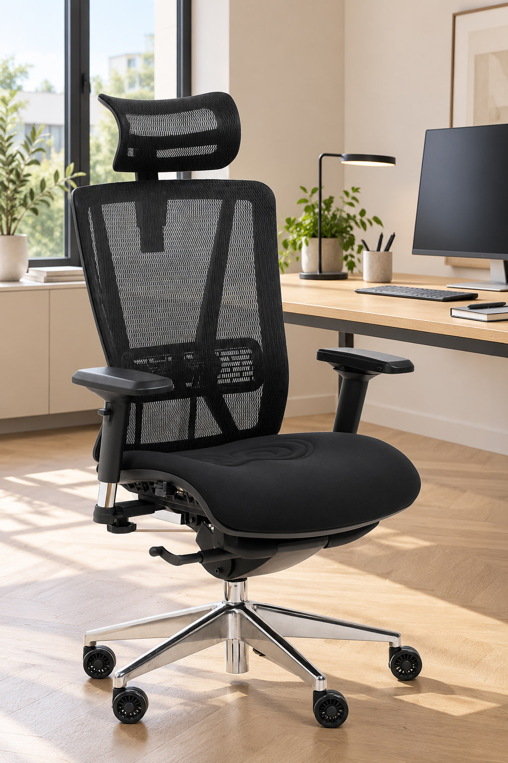 Fauteuil ergonomique VASEAT tissu noir - usage intensif