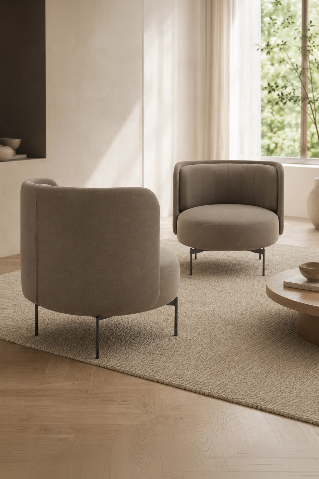 Fauteuil lounge dossier bas Joe