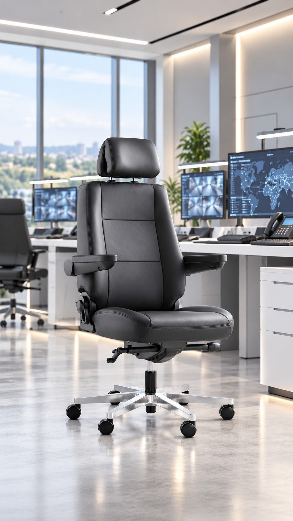 Fauteuil de bureau H24 Heavy Stark avec assise et dossier PU