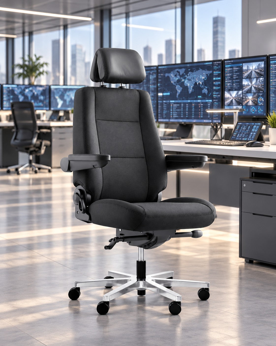 Fauteuil de bureau H24 Heavy Stark avec assise et dossier tissu