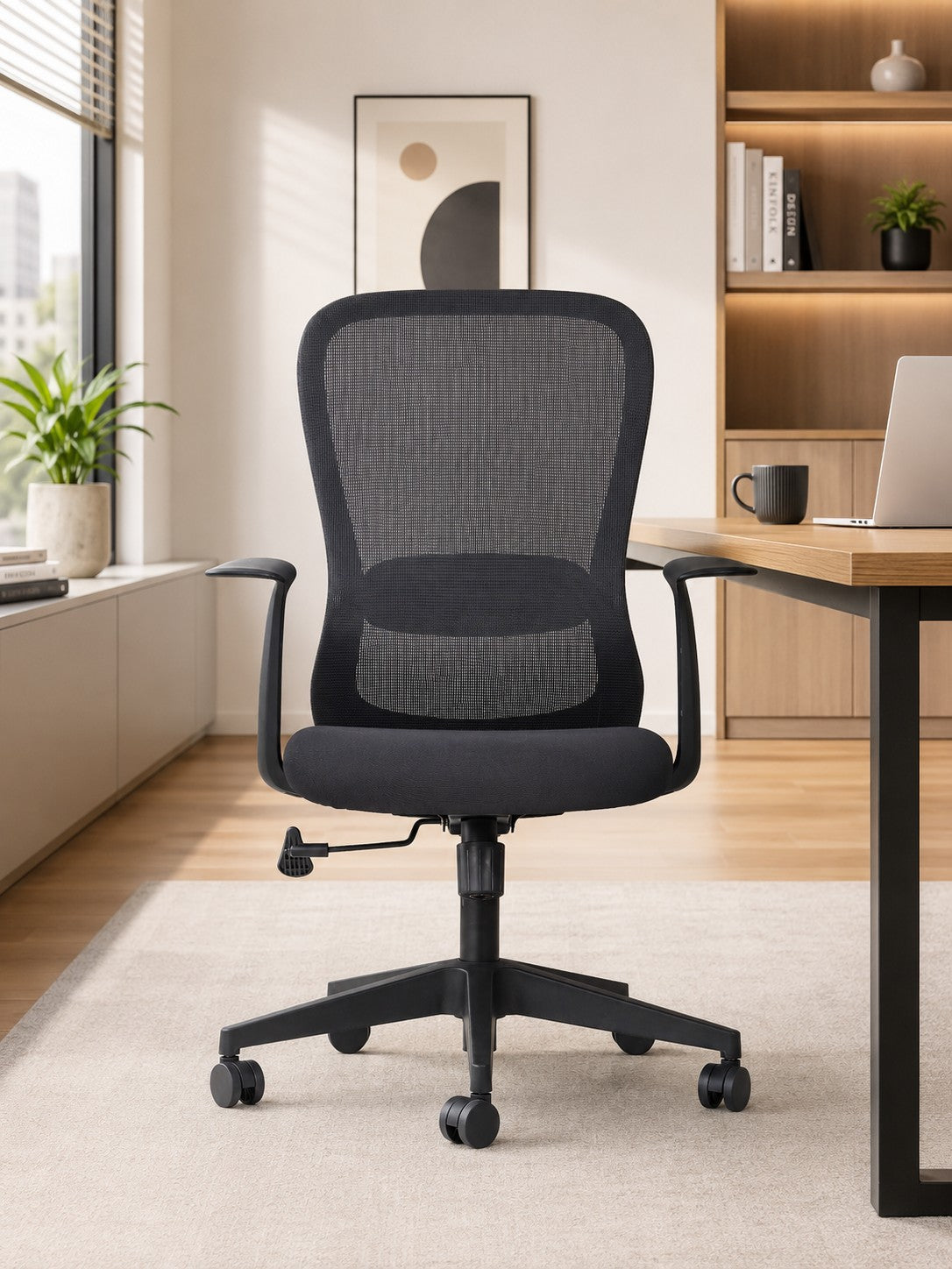 Fauteuil de Bureau Professionnel Sigma avec Dossier Résille Noir – Stock