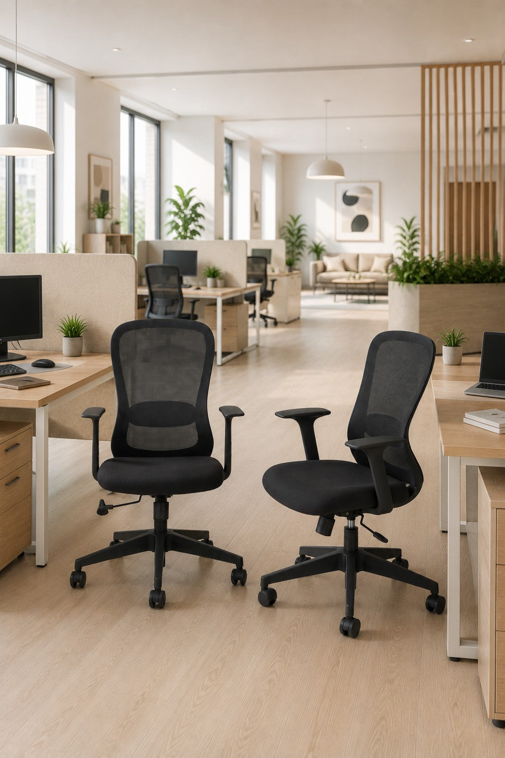 Fauteuil de Bureau Professionnel Sigma avec Dossier Résille Noir – Stock